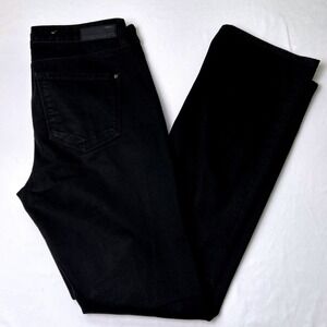 DKNY Jeans Womens Mercer Slim Bootcut Denim Pants Size 6P Black Western Stretch